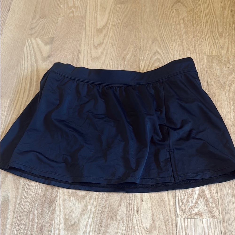 Women's Black Swim Skort with Built-In